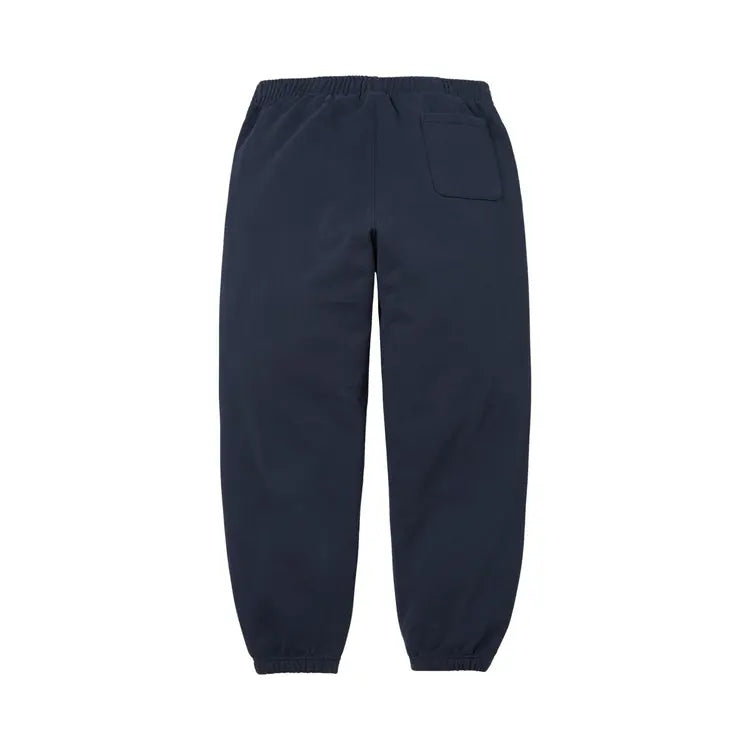 SUPREME SATIN APPLIQUE SWEATPANTS NAVY