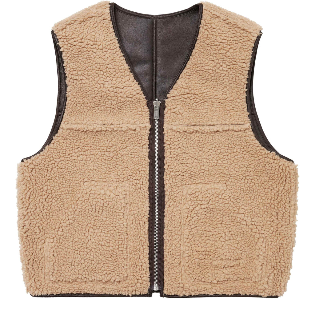 SUPREME REVERSIBLE FAUX SHERALING WORK VEST