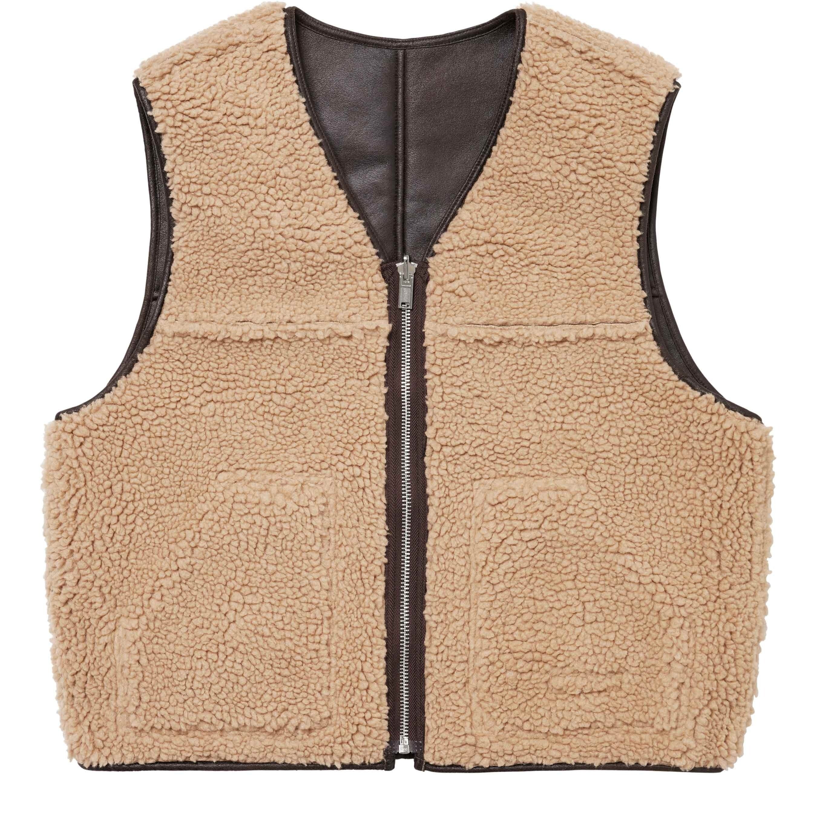SUPREME REVERSIBLE FAUX SHERALING WORK VEST