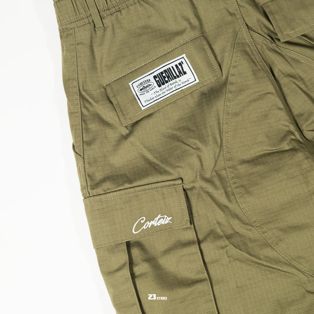 CORTEIZ GUERILLAZ KHAKI GREEN CARGOS