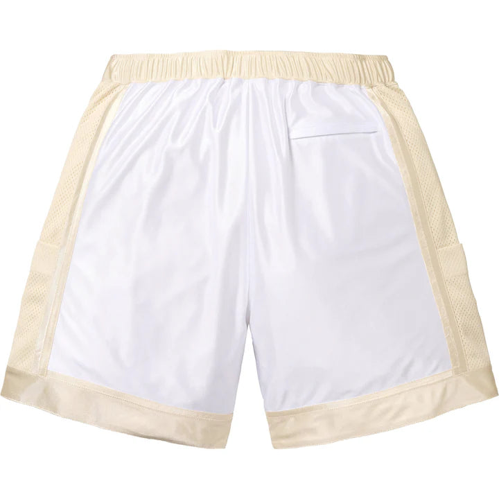 SUPREME SIDE POCKET BASKETBALL SHORTS WHITE KHAKI