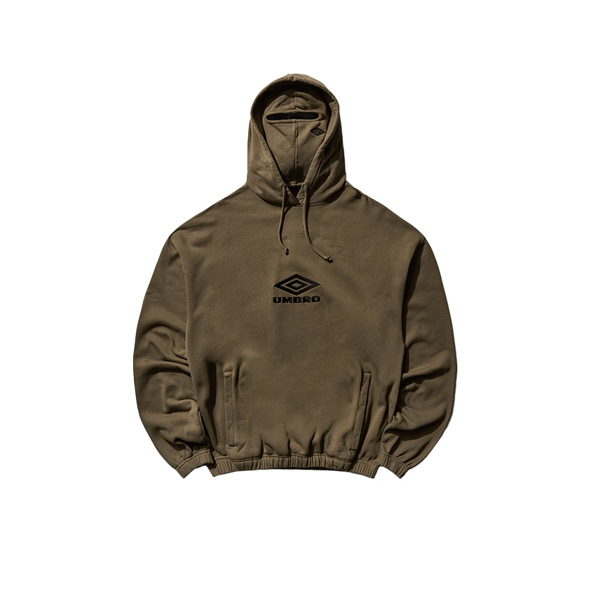 UMBRO X SLAM JAM OG LOGO MASK HOODIE ARMY GREEN