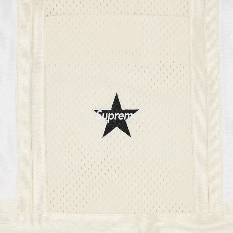 SUPREME SIDE POCKET BASKETBALL SHORTS WHITE KHAKI