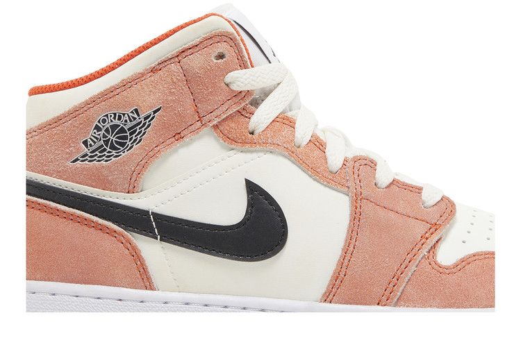 NIKE AIR JORDAN 1 MID ORANGE SUEDE GS