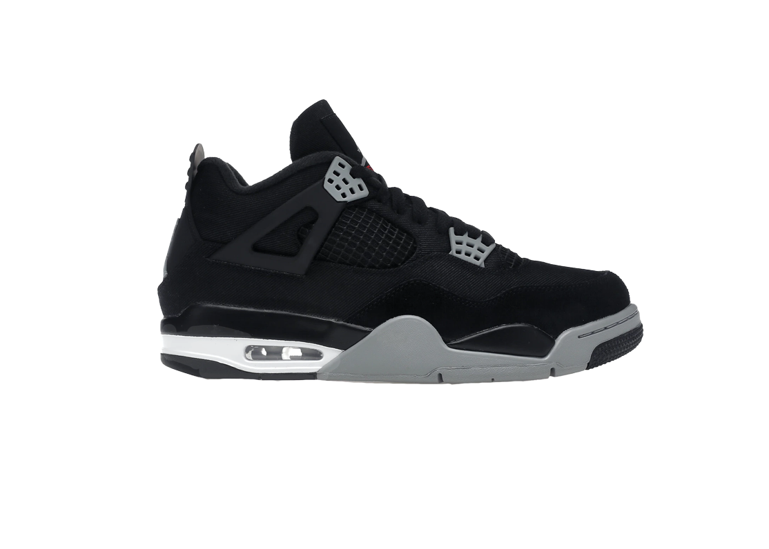 NIKE AIR JORDAN 4 BLACK CANVAS