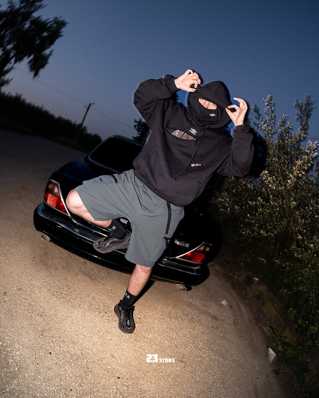 UMBRO X SLAM JAM DESTROYED MASK HOODIE