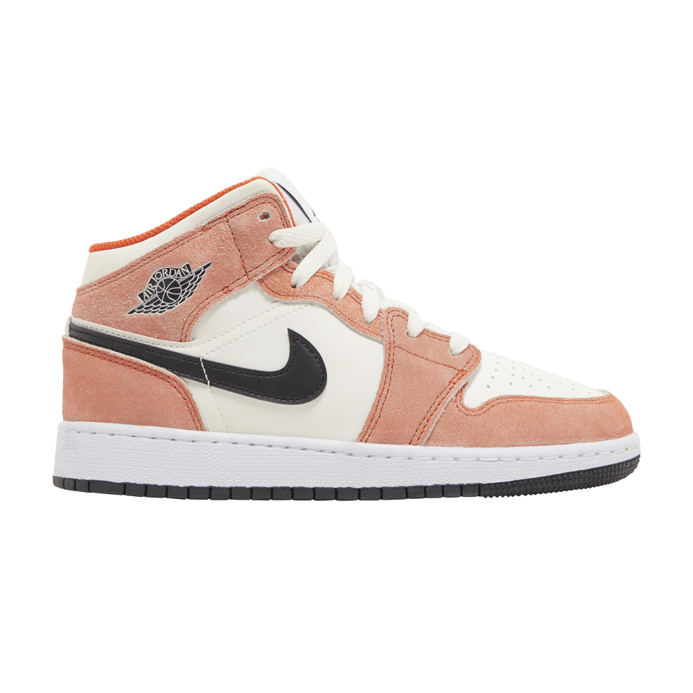 NIKE AIR JORDAN 1 MID ORANGE SUEDE GS