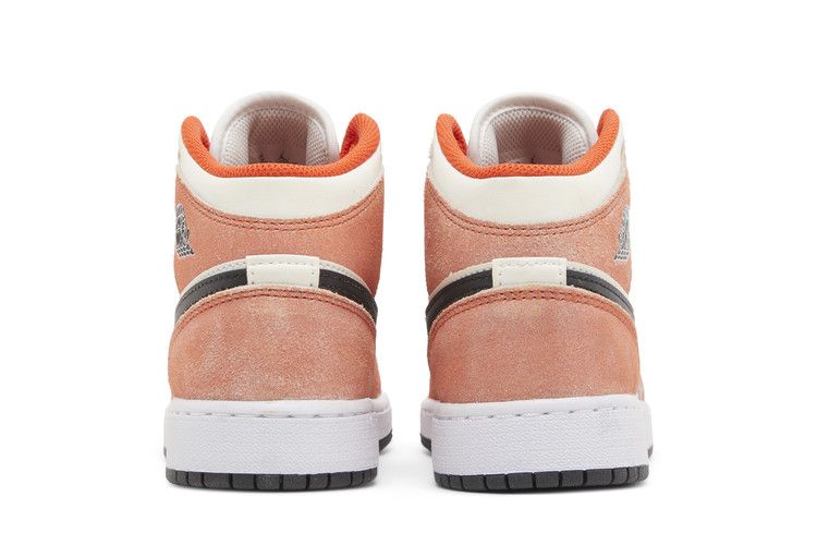 NIKE AIR JORDAN 1 MID ORANGE SUEDE GS