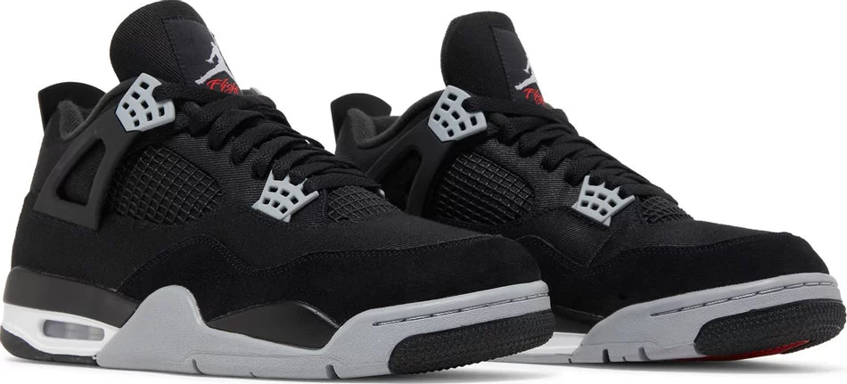 NIKE AIR JORDAN 4 BLACK CANVAS