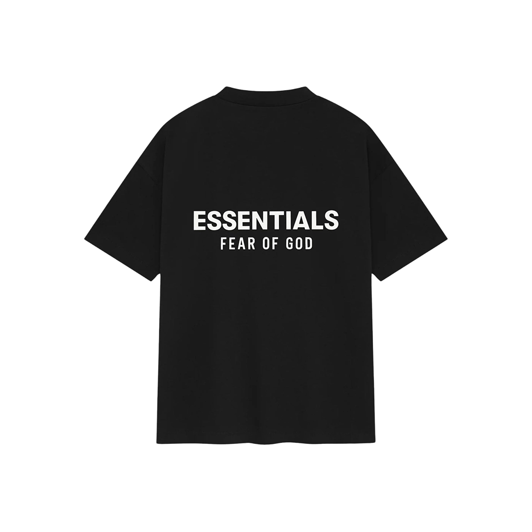 FEAR OF GOD ESSENTIALS TEE JET BLACK SS25