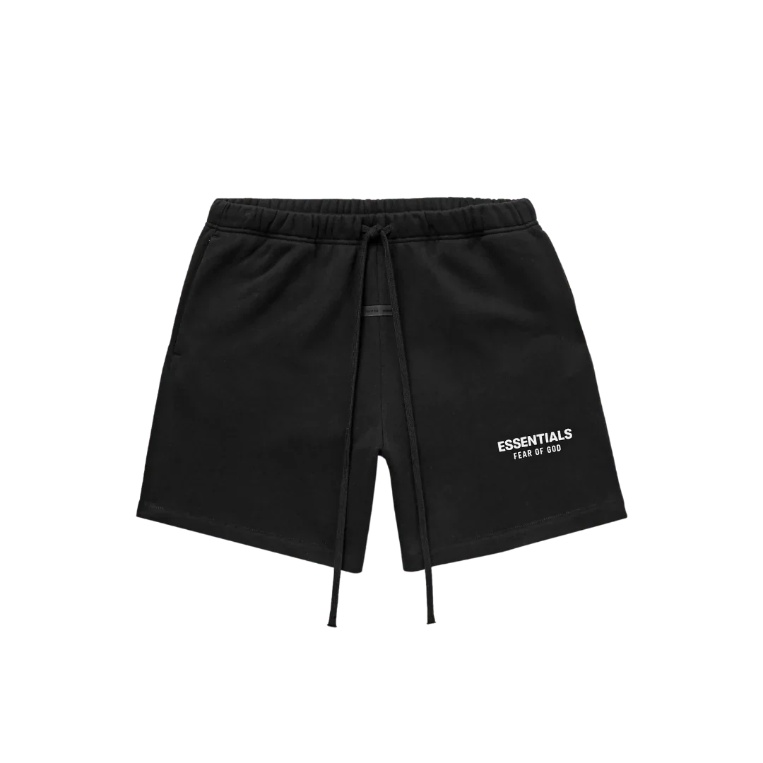FEAR OF GOD ESSENTIALS SHORTS JET BLACK SS25