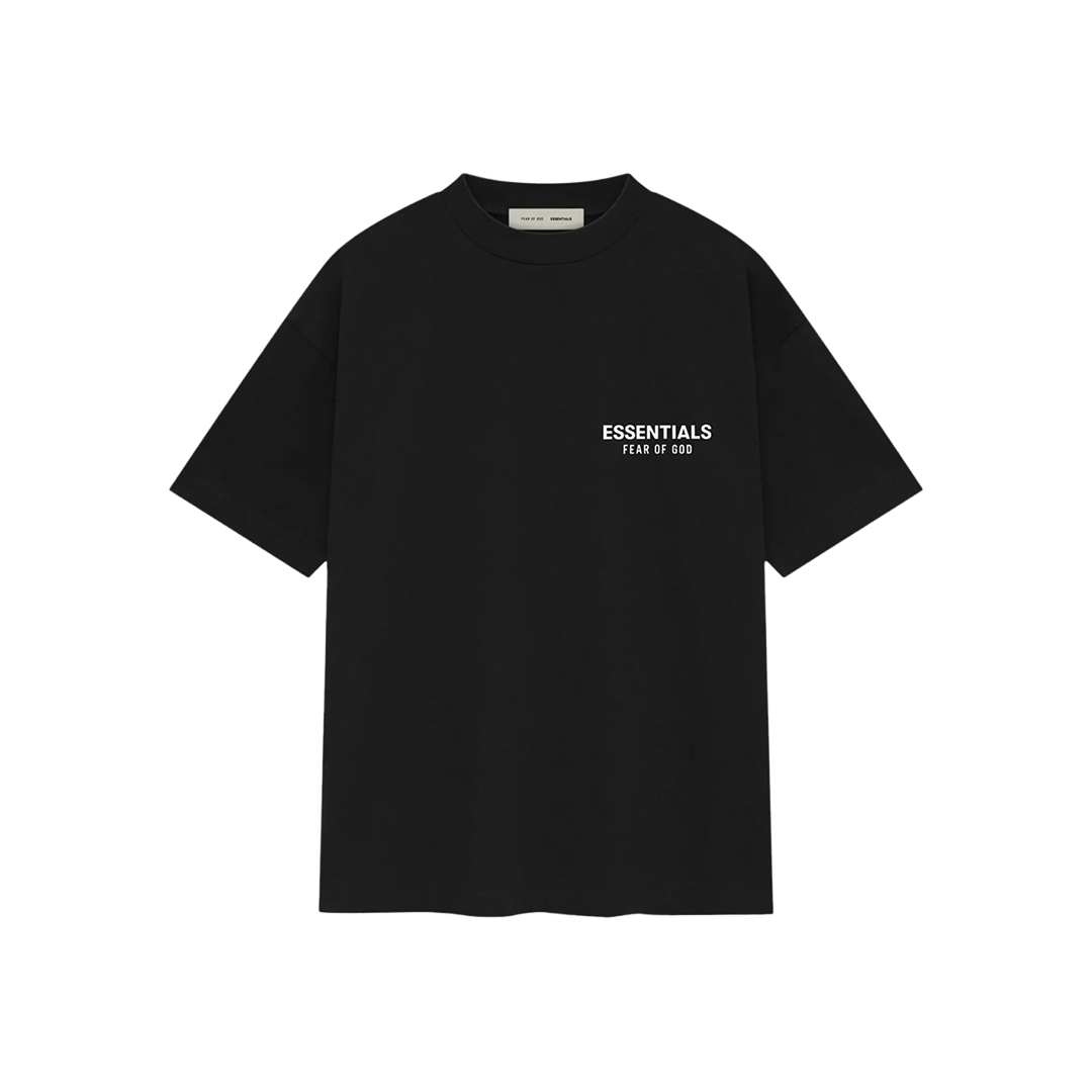 FEAR OF GOD ESSENTIALS TEE JET BLACK SS25